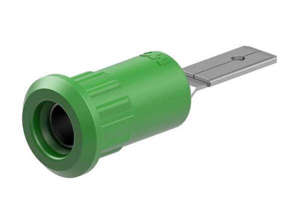 Stäubli EB4-IFA/N Einpressbuchse 4 mm vernickelt Flachstecker grün