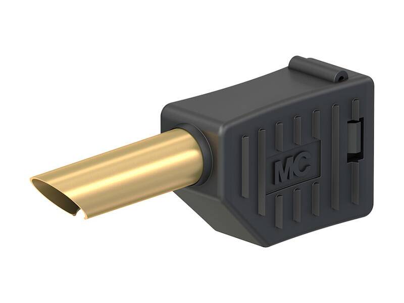 Stäubli SLS4-B Einzelstecker stapelbar, Lötanschluss schwarz-0
