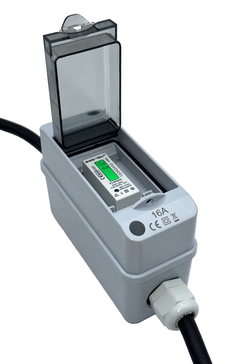 B+G E-Tech CEE 16A 230V Zwischenzählerbox (Wechselstromzähler FLWS45) mobil 45A Stromzähler digital NeoTec GmbH-2