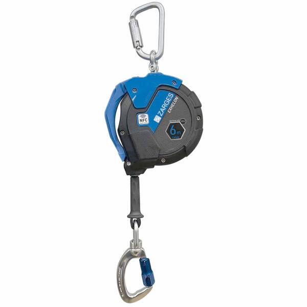 Zarges Fall Protection Exhelon Höhensicherunsgerät mit Stahlseil Vertical Use Stahl verzinkt Länge 10,0m