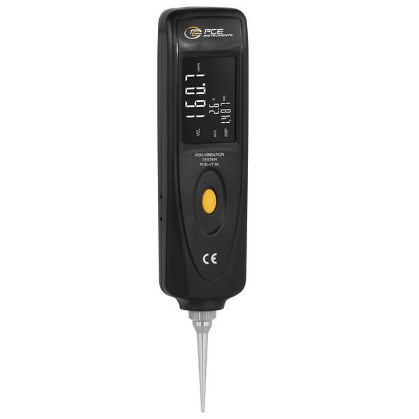 PCE Instruments Vibrationstester PCE-VT 60 |Beschleunigung: 0,1…300 m/s² |Geschwindigkeit: 0,1…300 mm/s |Weg: 0,001…3 mm