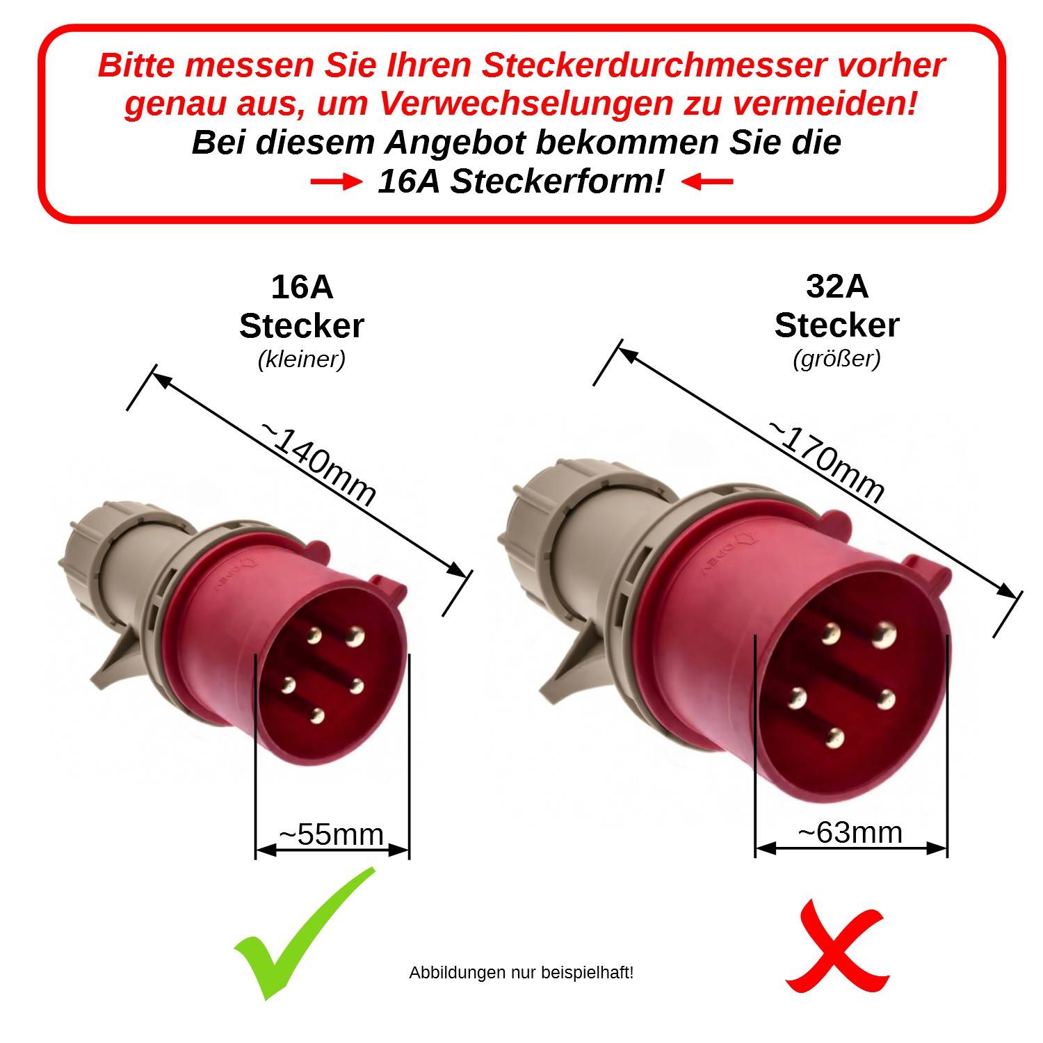 B+G E-Tech CEE 16A 400V Zwischenzählerbox Stecker 55mm Ø (Drehstromzähler FLDS100DR) mobil 100A digital-1