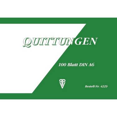 Quittung - A6 quer 100 Blatt.
