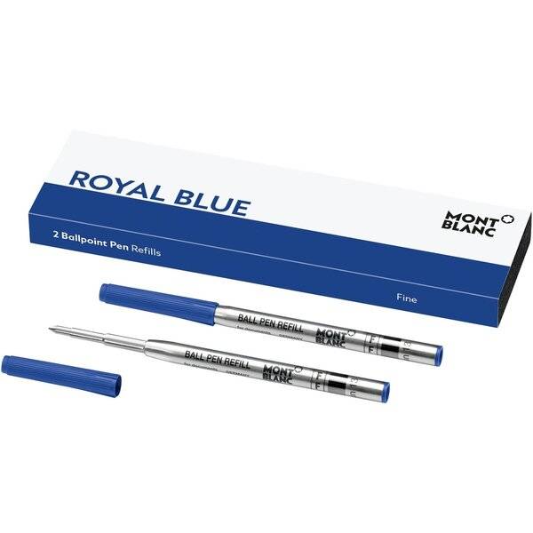 MONTBLANC - Royal Blau Kugelschreibermine F blau 2 St.