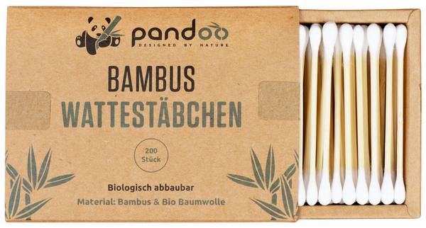 pandoo POBCS01 Wattestäbchen, 200 St. Hygieneartikel, -papiere