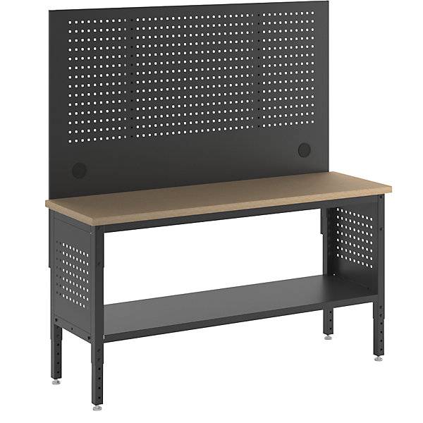 Werkbank BLACKLINE ohne Unterbauschrank mit Lochwand Plattenbreite 1829 mm. Simon Evers & CO. GmbH 84577349-1