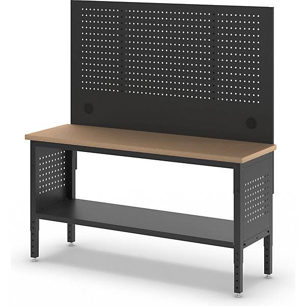 Werkbank BLACKLINE ohne Unterbauschrank mit Lochwand Plattenbreite 1829 mm. Simon Evers & CO. GmbH 84577349-2