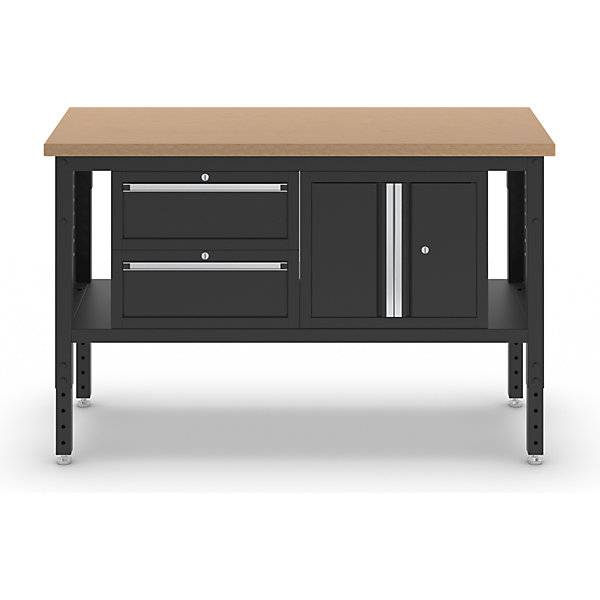 Werkbank BLACKLINE mit 2 Schubladen Flügeltürschrank Plattenbreite 1524 mm. Simon Evers & CO. GmbH 84577849-2
