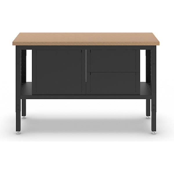 Werkbank BLACKLINE mit 2 Schubladen Flügeltürschrank Plattenbreite 1524 mm. Simon Evers & CO. GmbH 84577849-4