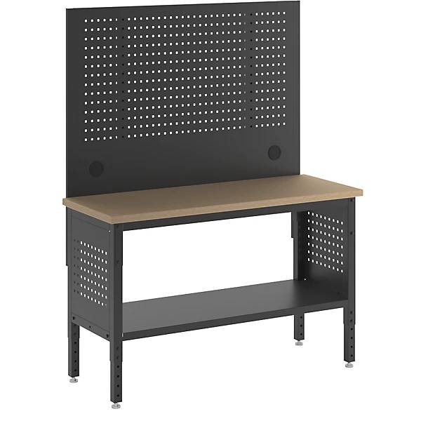 Werkbank BLACKLINE ohne Unterbauschrank mit Lochwand Plattenbreite 1524 mm. Simon Evers & CO. GmbH 84577449-1