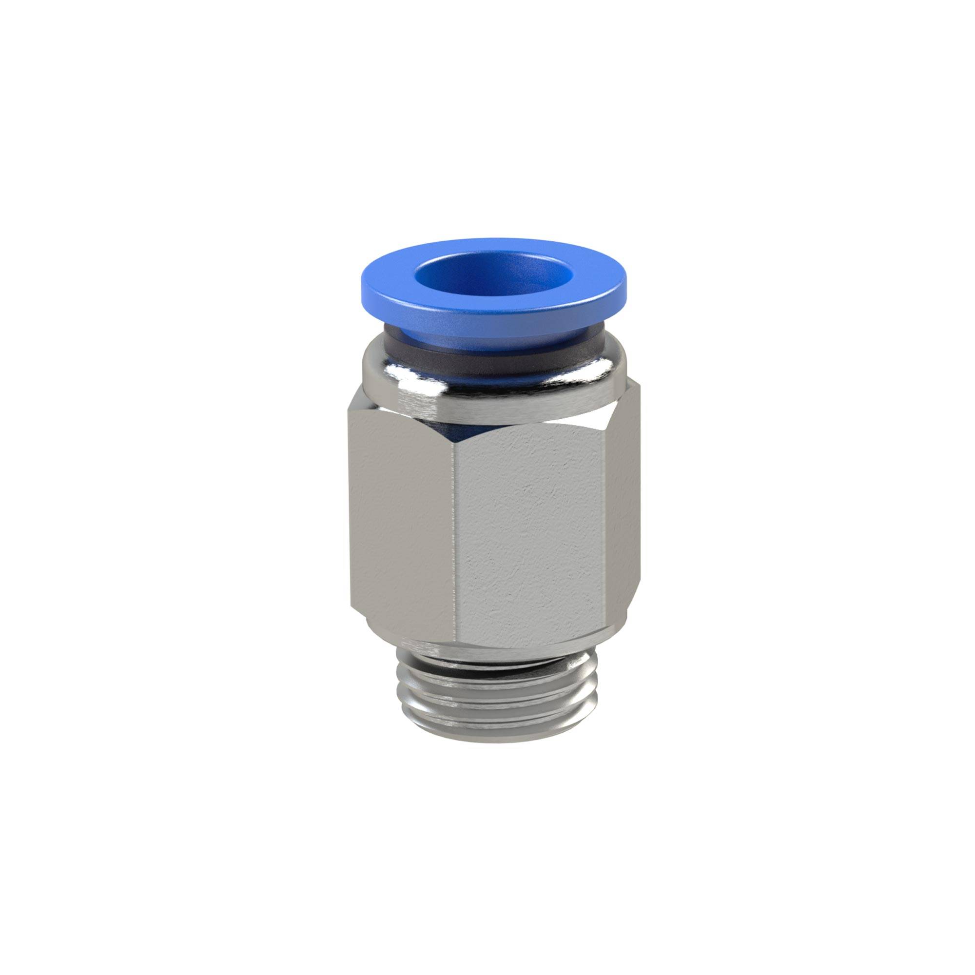 RIEGLER Gerade Steckverschraubung »Blaue Serie«, G 1/8 a., für Schlauch-Außen-Ø 4 mm, pmax kurzzeitig 15 bar, Kunststoff-0