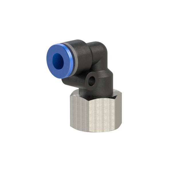 RIEGLER L-Steckverschraubung »Blaue Serie«, drehbar, G 1/8 i., für Schlauch-Außen-Ø 8 mm, pmax kurzzeitig 15 bar, Kunsts