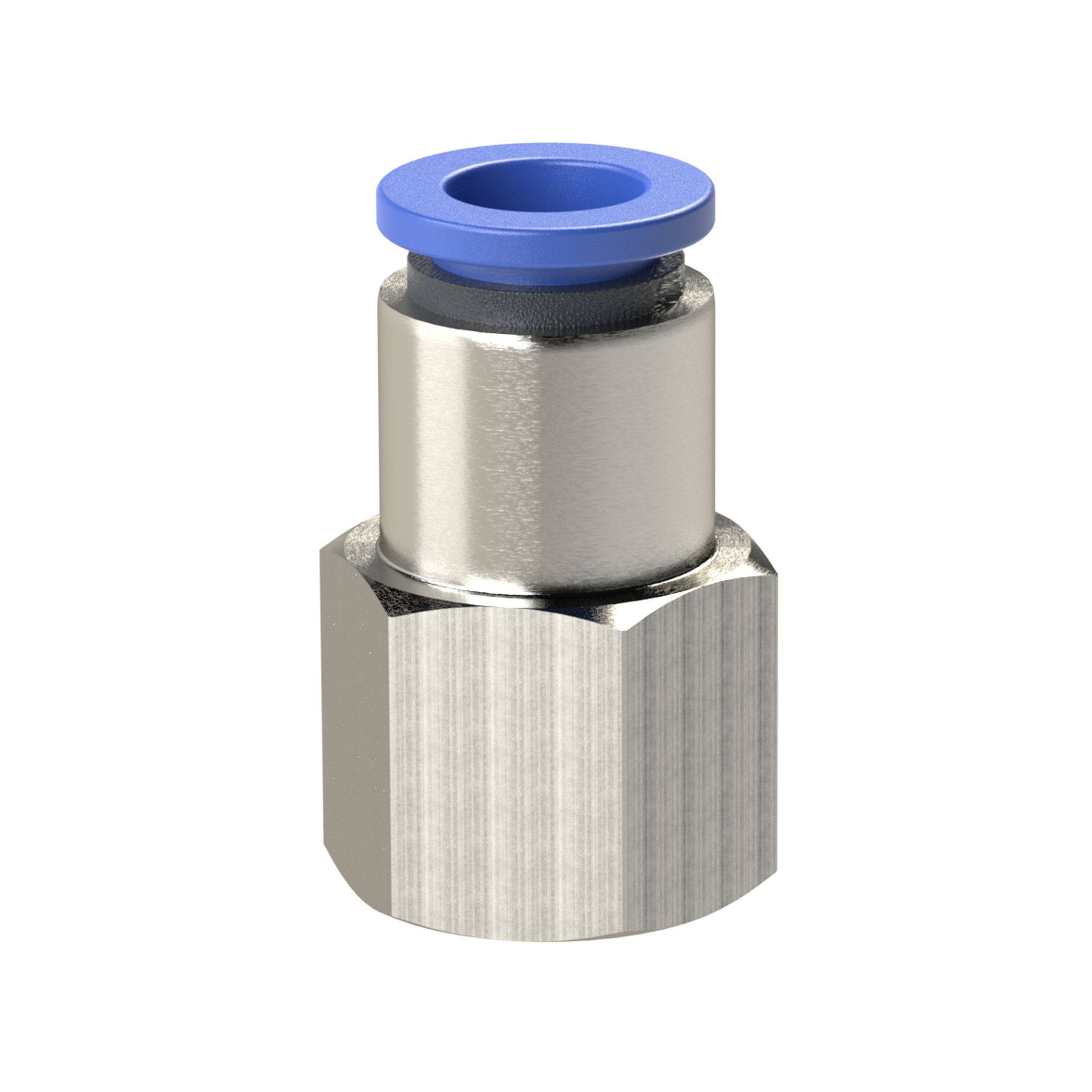 RIEGLER Gerade Steckverschraubung »Blaue Serie«, G 1/8 i., für Schlauch-Außen-Ø 4 mm, pmax kurzzeitig 15 bar, Kunststoff-0