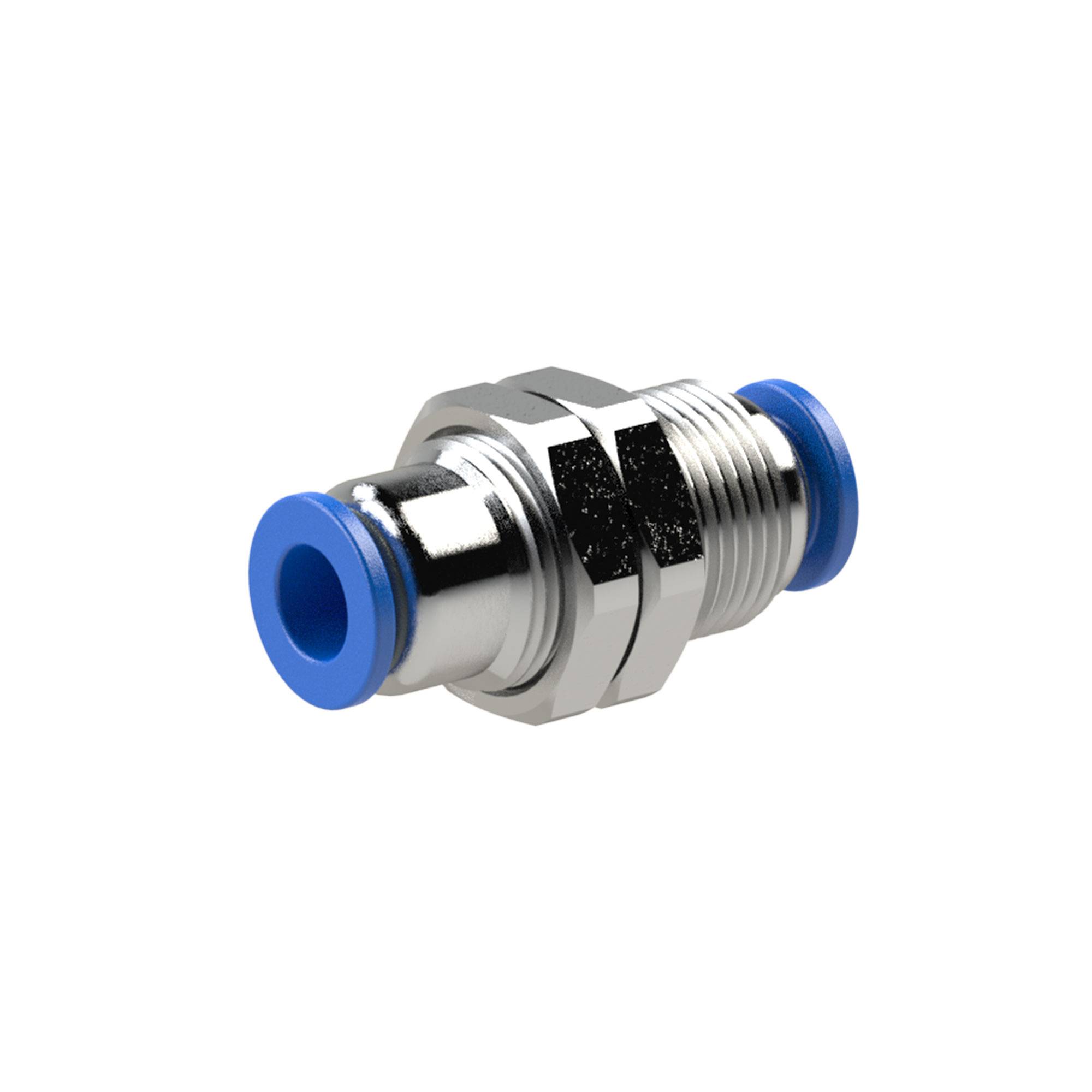 RIEGLER Gerade Schott-Steckverbindung »Blaue Serie«, M22x1,0, für Schlauch-Außen-Ø 12 mm, pmax kurzzeitig 15 bar, Kunsts-0