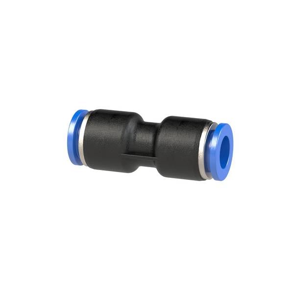 RIEGLER Gerade Steckverbindung »Blaue Serie«, für Schlauch-Außen-Ø 8 mm, pmax kurzzeitig 15 bar, Kunststoff/Messing vern