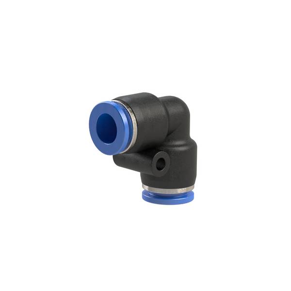 RIEGLER L-Steckverbindung »Blaue Serie«, für Schlauch-Außen-Ø 10 mm, pmax kurzzeitig 15 bar, Kunststoff/Messing vernicke