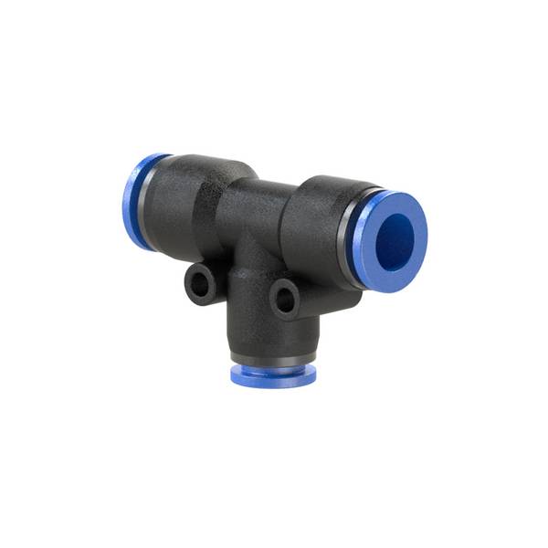RIEGLER T-Steckverbindung »Blaue Serie«, reduzierend, für Schlauch-Außen-Ø 2x16/1x12 mm, pmax kurzzeitig 15 bar, Kunstst