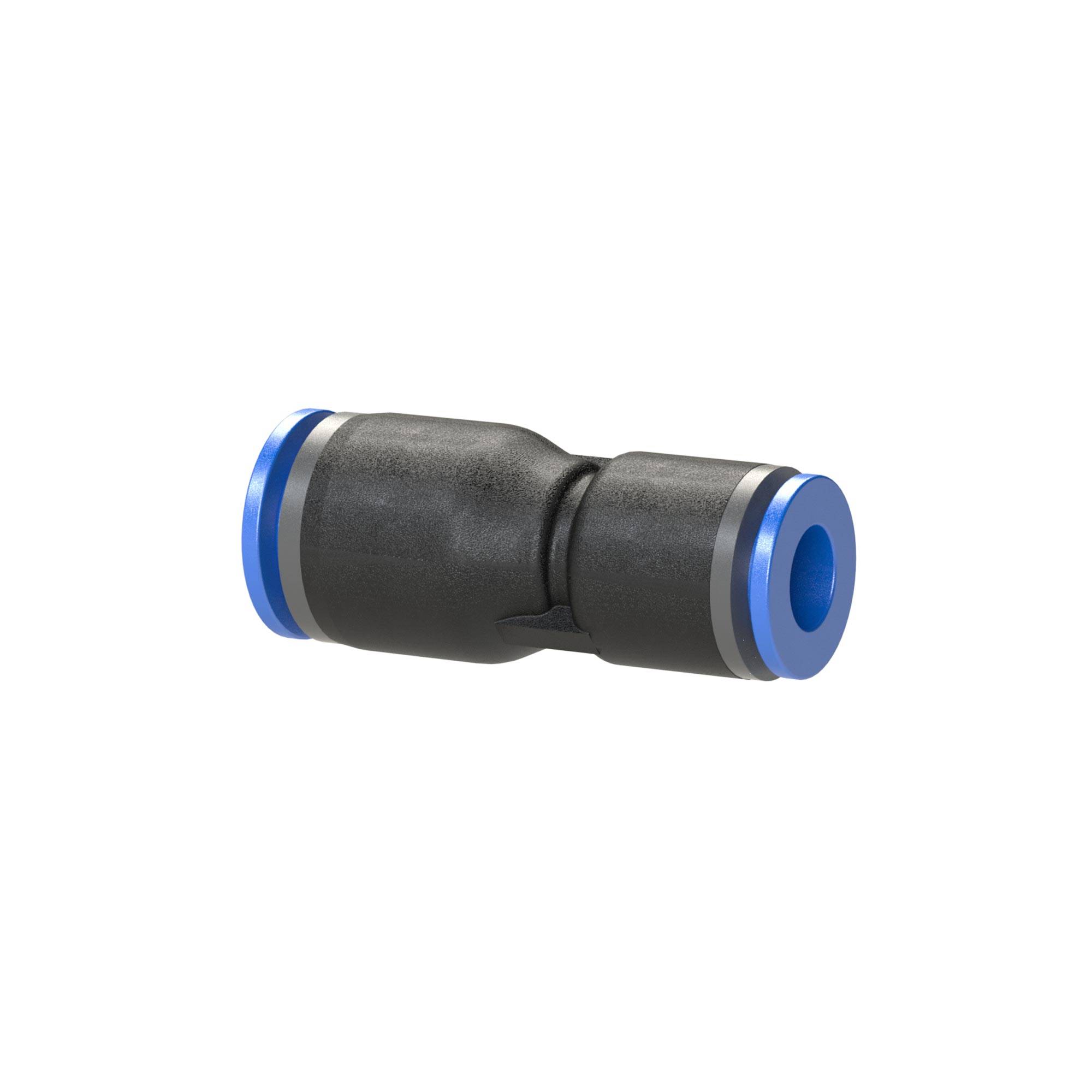 RIEGLER Gerade Steckverbindung »Blaue Serie«, reduzierend, für Schlauch-Außen-Ø 10/6 mm, pmax kurzzeitig 15 bar, Kunstst-0