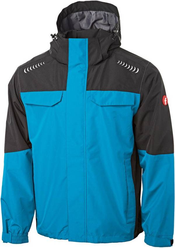 Regenjacke Plus türkis/schwarz Gr. 4XL Fortis Elements