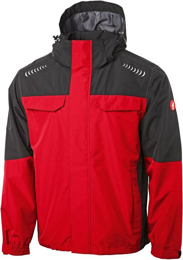 Regenjacke Plus rot/schwarz Gr. XS Fortis Elements