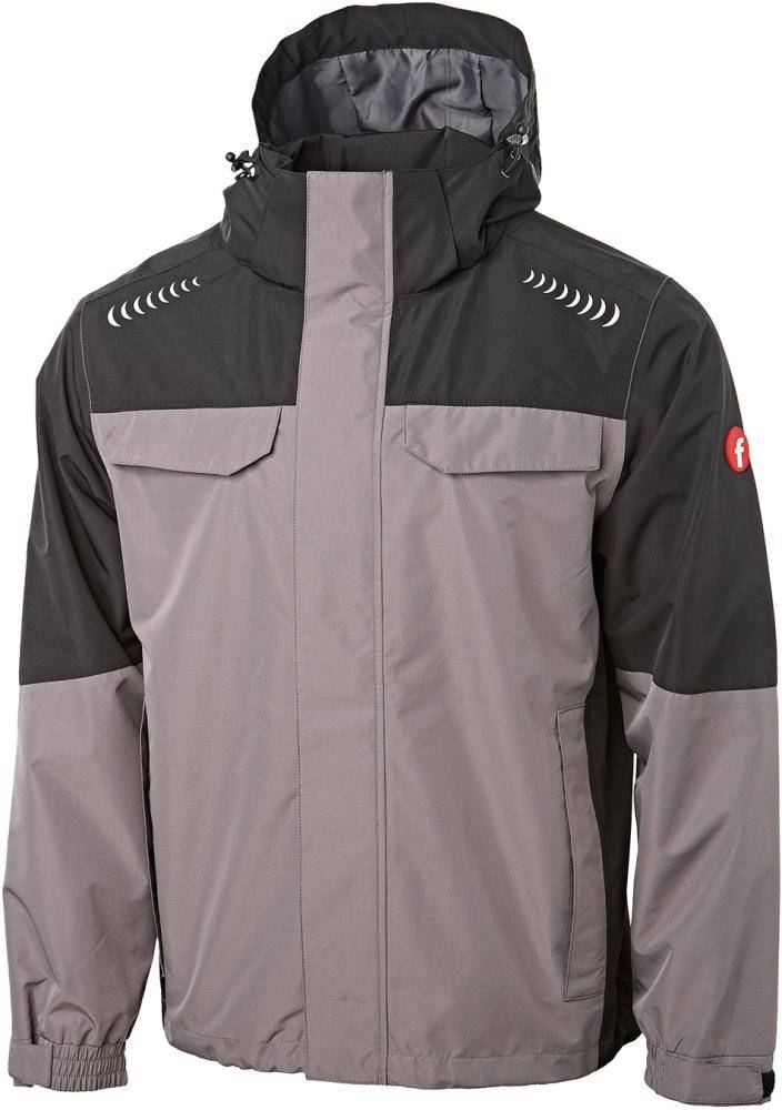 Regenjacke Plus grau/schwarz Gr. 2XL Fortis Elements-0