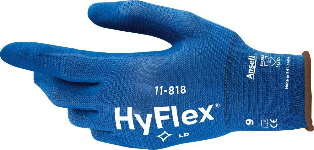 ANSELL Handschuh HyFlex 11-818 Kat. II blau/blau Gr. 7-0
