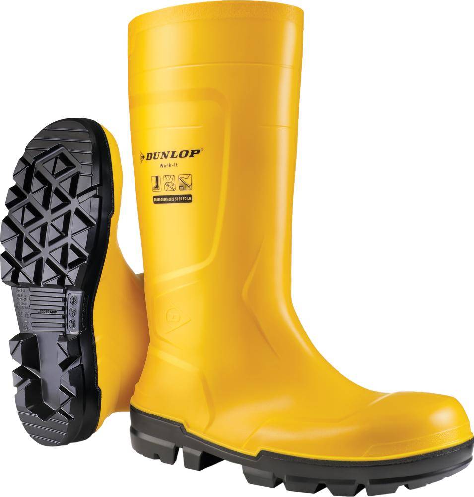 Dunlop Gummistiefel WORK-IT PVC SR LO LG S5 Gr. 42 gelb-0