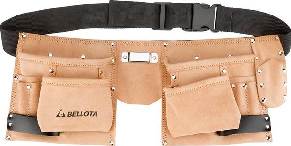 Werkzeuggürtel, Leder, 6 Taschen Bellota