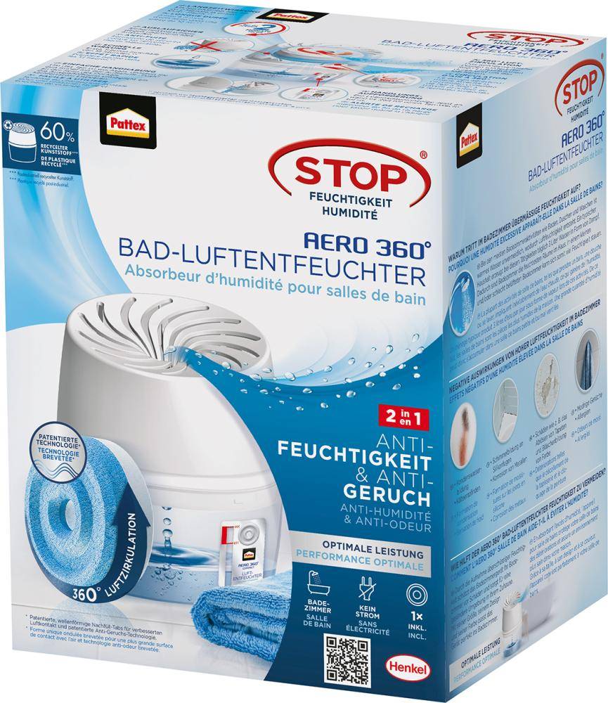 Pattex Luft-Entfeuchter Aero 360° Badgerät-0