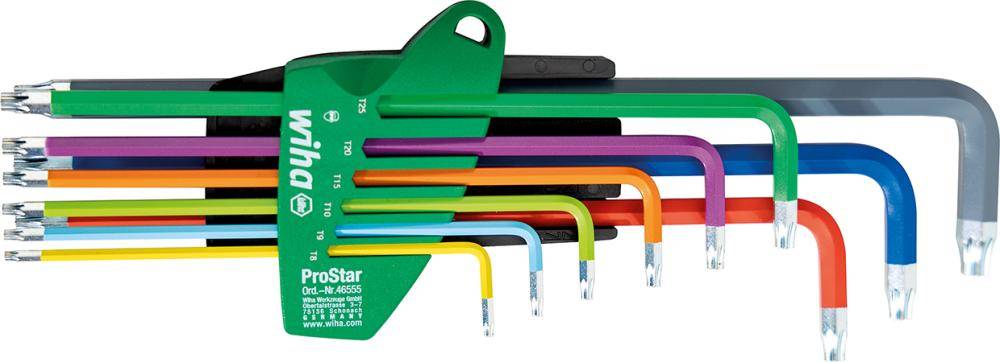 WIHA Winkelschraubendrehersatz farbig TX 9-teilig im Halter