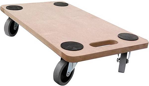 Transportroller weiche Rollen MDF 29x58cm Ø=75mm 200kg