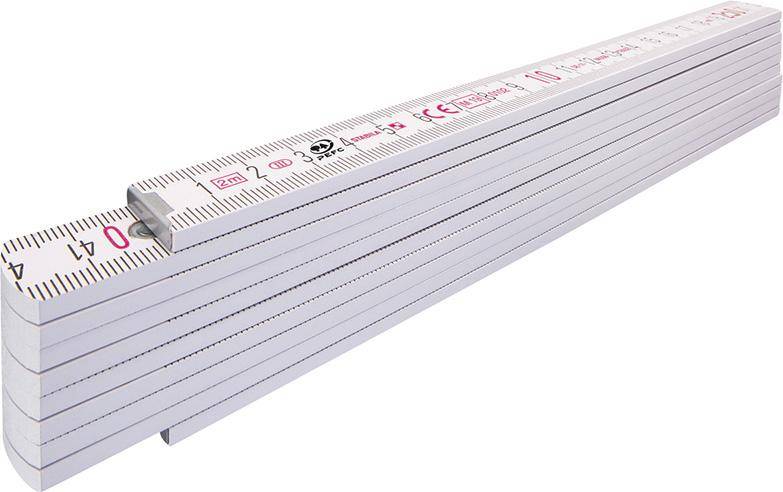 Gliedermaßstab Buche 2mx16mm weiss Typ 1407 Stabila-0
