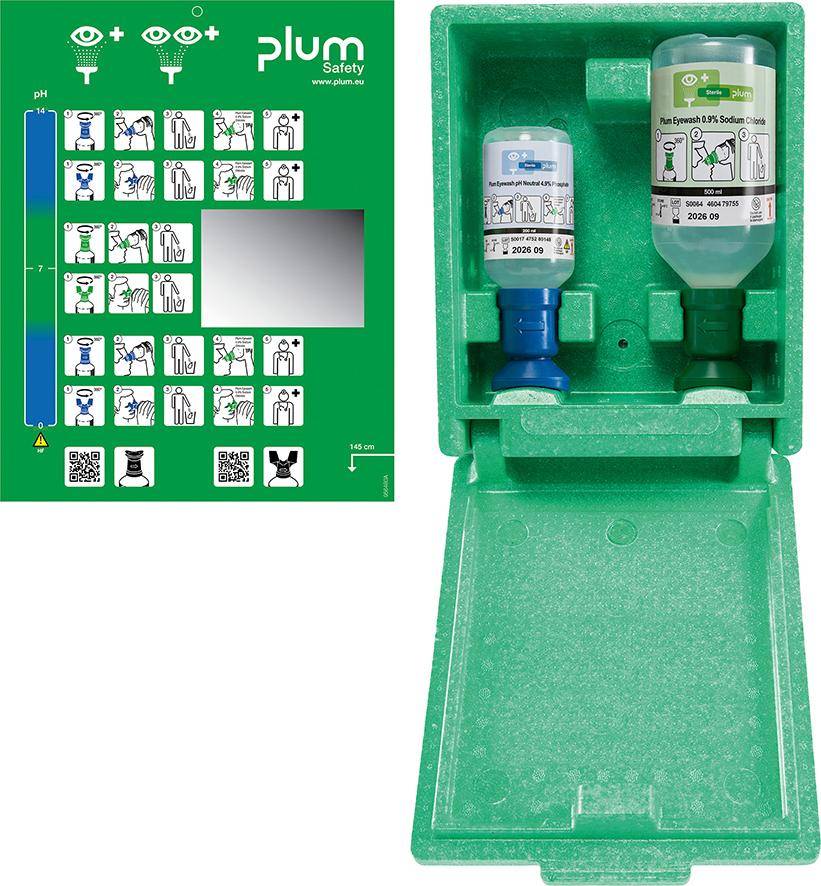 Augennotfallstation inkl.2 Fl(500ml,200ml),Wandbox40-0
