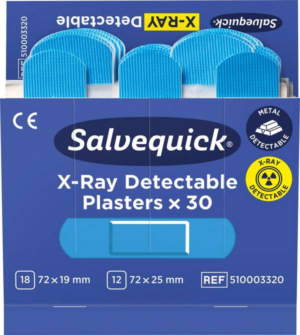 Salvequick Nachf.6x30Pfl.X-Ray Detectable 2x30 Pflaster Refill