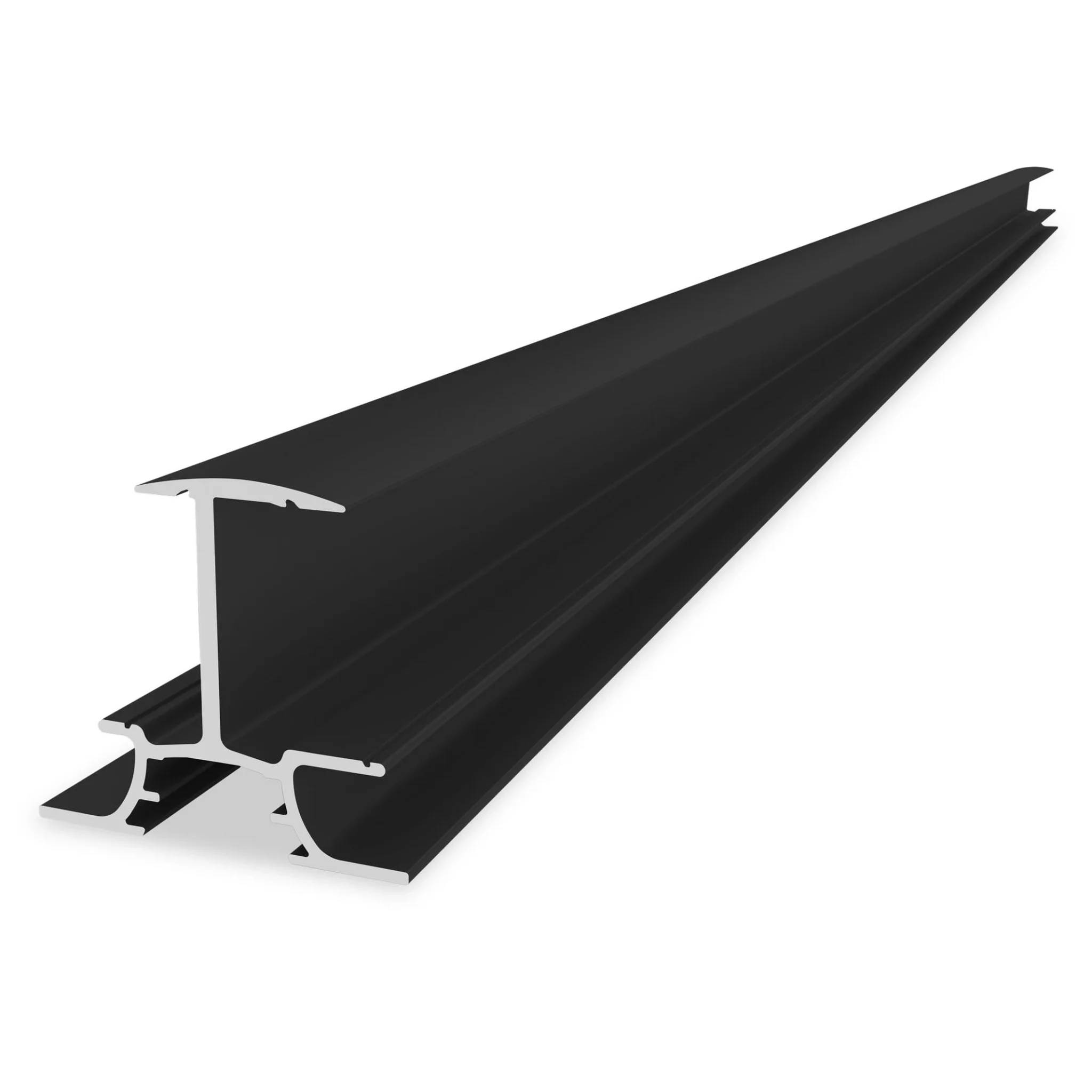 K2 Einlegeschiene 2.0, schwarz, für Modulrahmenhöhe 40 mm, 5,7m, Stange mit 20 Stk.-0