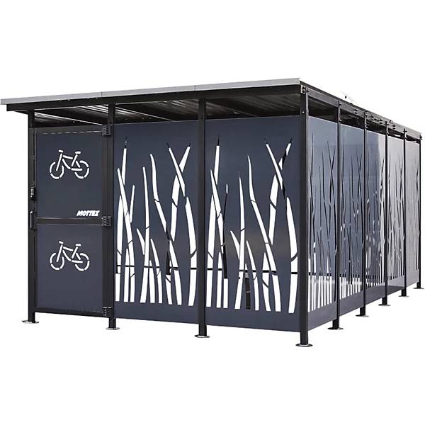 Fahrradunterstand HxB 2360 x 5600 mm Schilfrohr Tiefe 3150 mm Grundeinheit. 86477949 864779 49-0