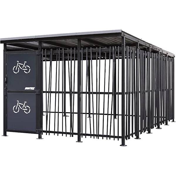 Fahrradunterstand HxB 2360 x 5600 mm Bambus Tiefe 3150 mm Grundeinheit. 86478649 864786 49-0