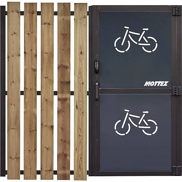 Fahrradunterstand HxB 2360 x 5600 mm Blech/Holz Tiefe 3150 mm Grundeinheit. 86479049 864790 49-1