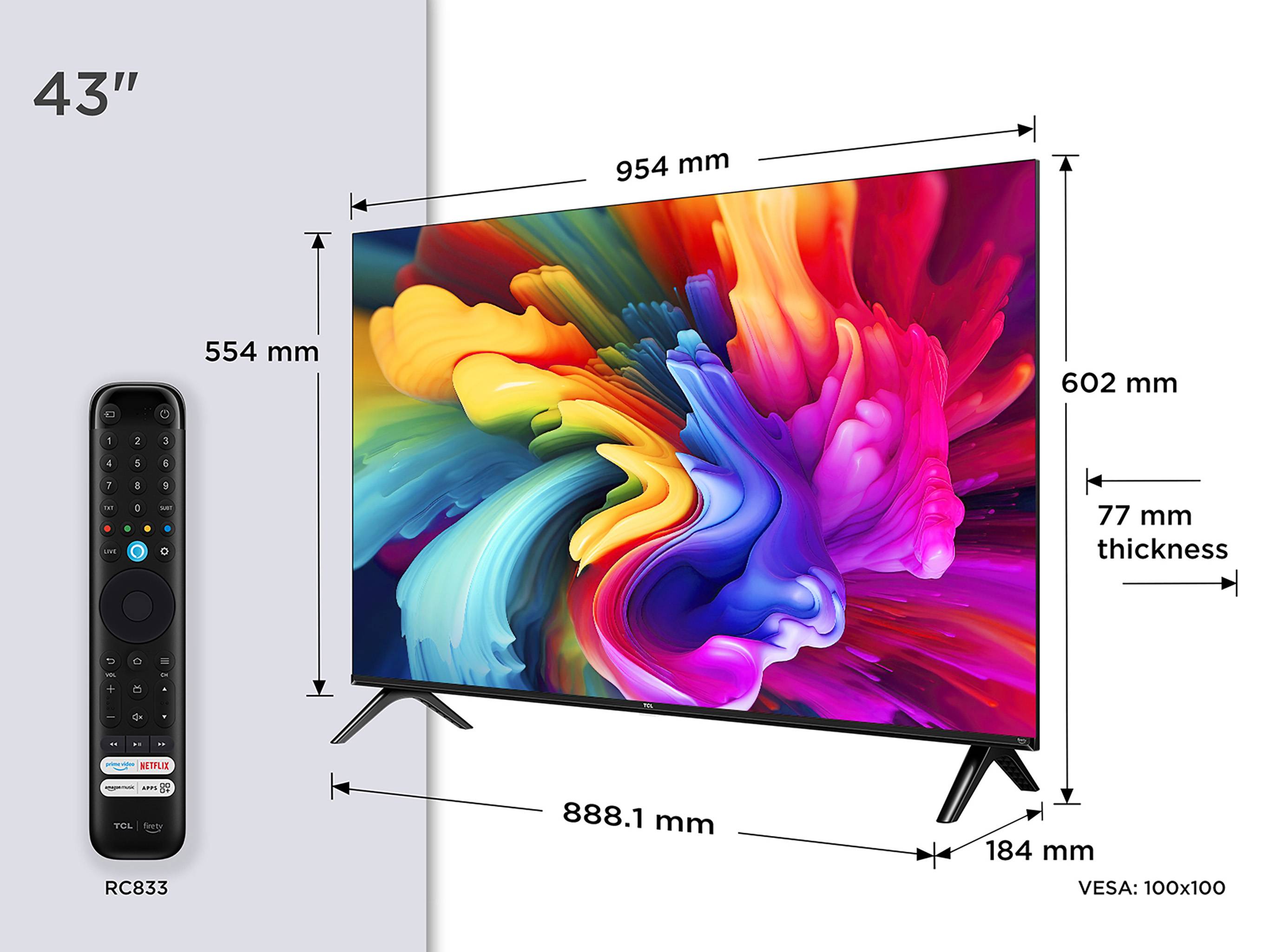 TCL 43SF560 QLED Fernseher 43 Zoll Fire TV Full HD Smart TV HDR Fernseher Alexa Triple-Tuner (2026)-1