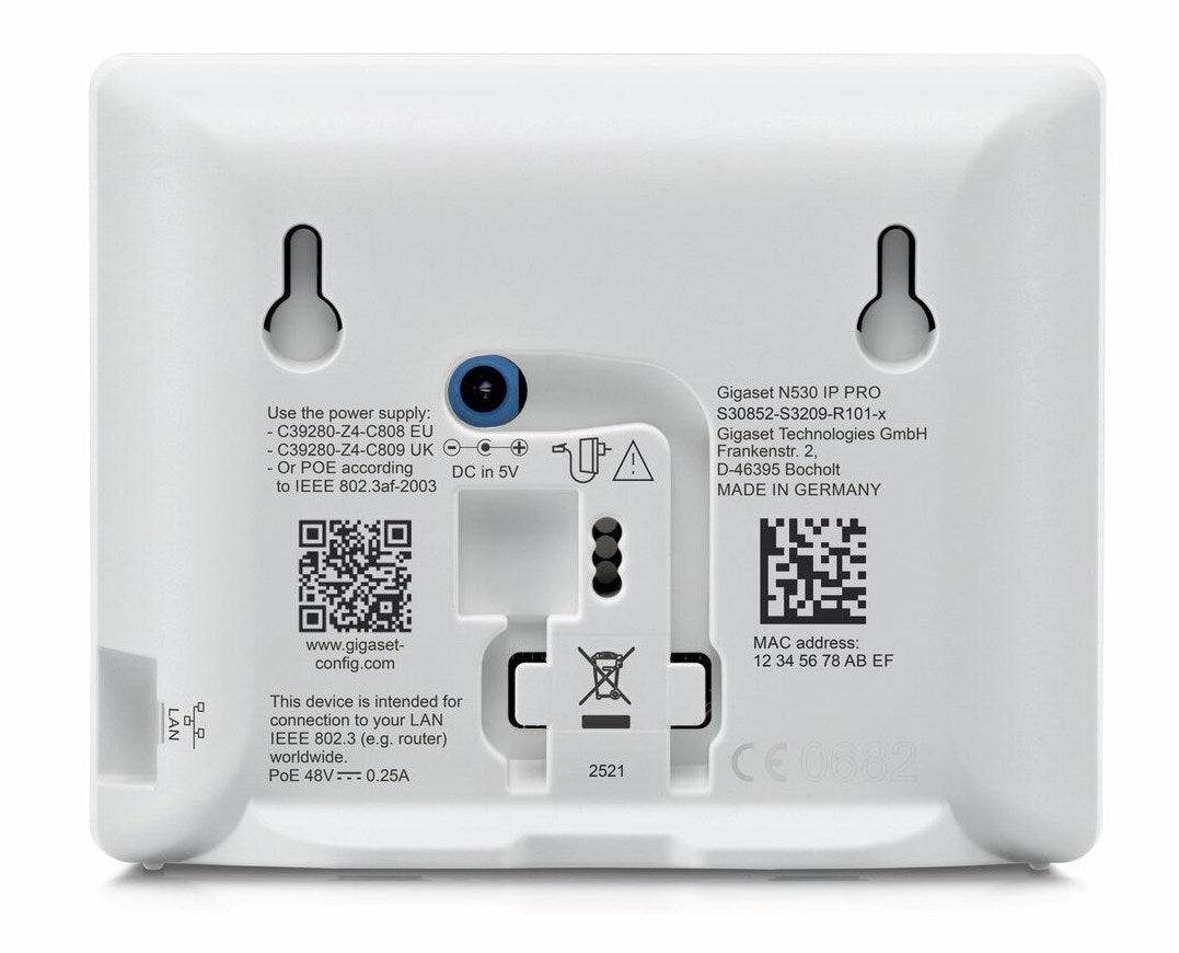Gigaset N530 IP PRO, HTTPS, SIPS, SRTP, TLS, DECT, DECT-GAP, G.711alaw, G.711ulaw, G.722, G.729A,-3