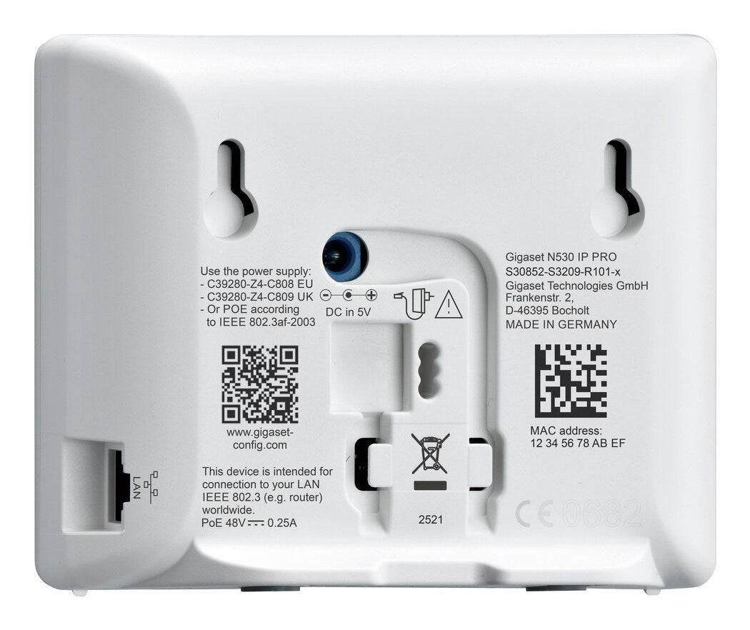 Gigaset N530 IP PRO, HTTPS, SIPS, SRTP, TLS, DECT, DECT-GAP, G.711alaw, G.711ulaw, G.722, G.729A,-4
