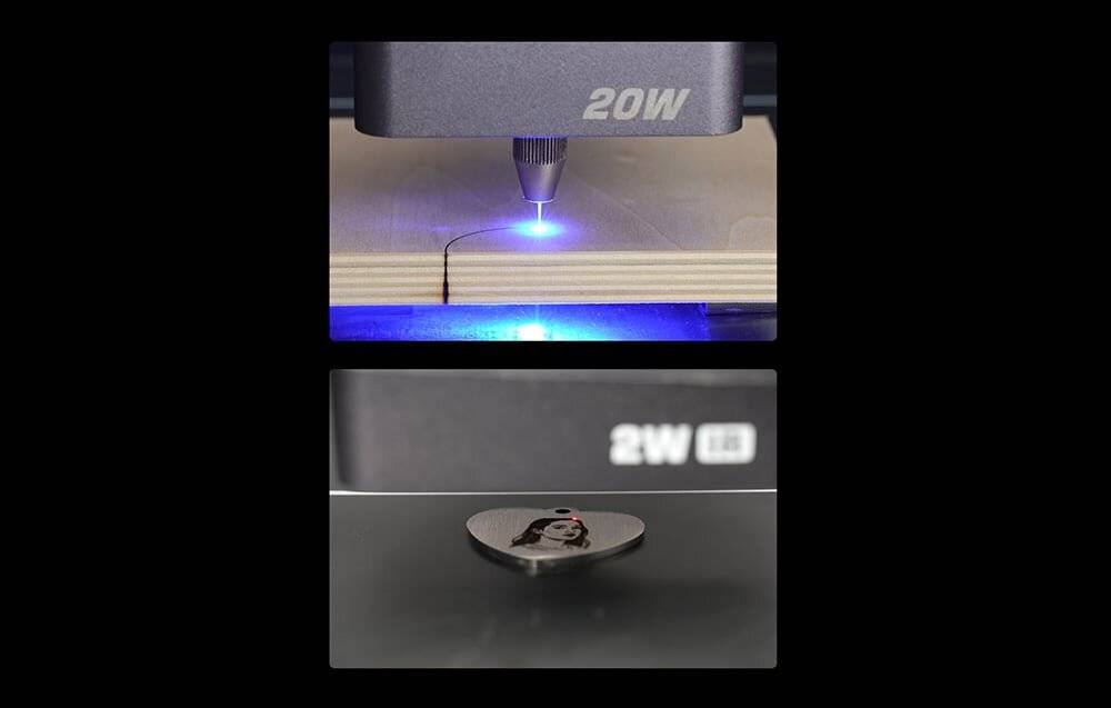 Preisbild für Creality Falcon A1 Pro Lasercutter, 20 W Diodenlaser, 600 mm/s, KI-Vision-System