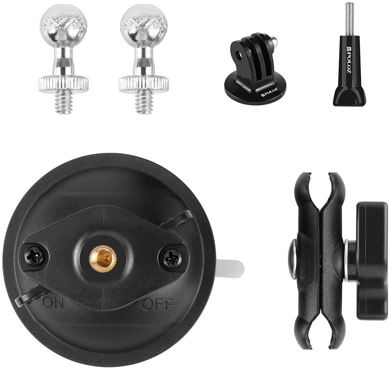 PULUZ Magic Arm Stativ Saugnapfhalterung (Schwarz)-2
