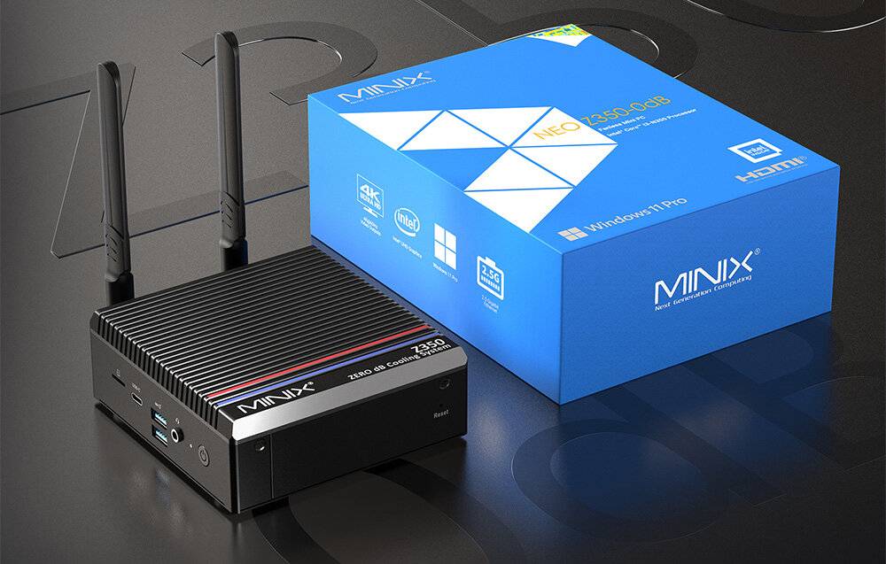 Preisbild für Minix Z350 Mini-PC, Intel Core i3-N350, 16GB RAM, 512GB SSD, Win 11 Pro, Lüfterlos