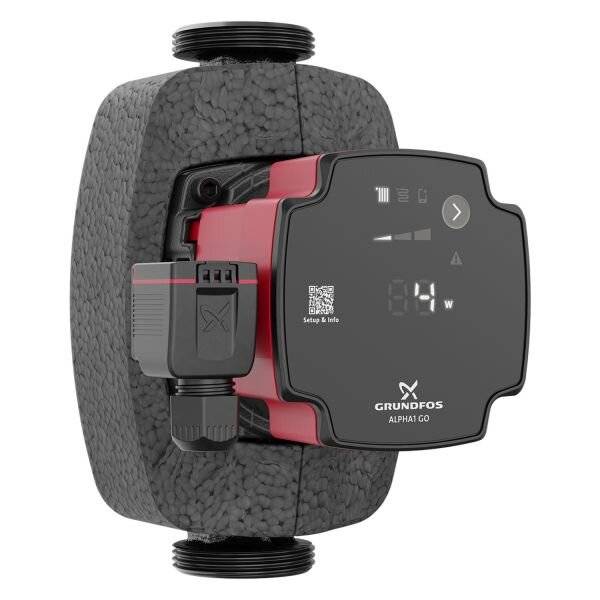 Grundfos Hocheffizienz Umwälzpumpe ALPHA1 GO 25-80 180mm, 220-240V 9H 1 1/2" max. Förderhöhe 8m, Gusseisen-3