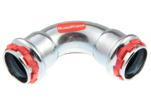 AALBERTS SEPPELFRICKE Bogen SudoPress C-Stahl VCC mit LBP 42 I/I 90Gr C-St. EPDM O-Ring