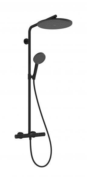 hansgrohe Raindance Alive S Puro Showerpipe 300 1jet mit Ecostat Element, Mattschwarz-0