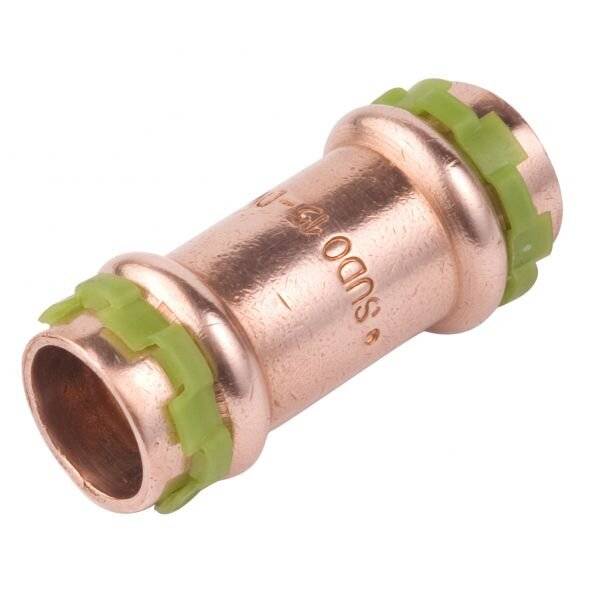 AALBERTS SEPPELFRICKE Muffe SudoPress Kupfer VC27 mit LBP-Funktion 15 CU EPDM O-Ring