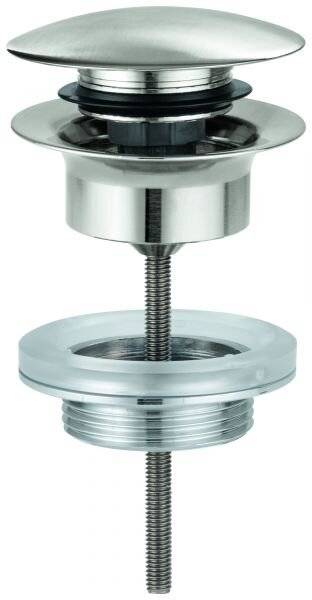 Grohe Ablaufgarnitur mit Klickverschluss, herausnehmbarer Stopfen, verschließbar, Supersteel, 65807DC0-5