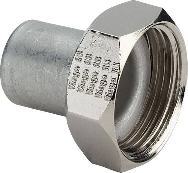 VIEGA Verschraubung SANPRESS INOX 2364 438227 35x11/2, flachd., a.nichtrostendem Stahl